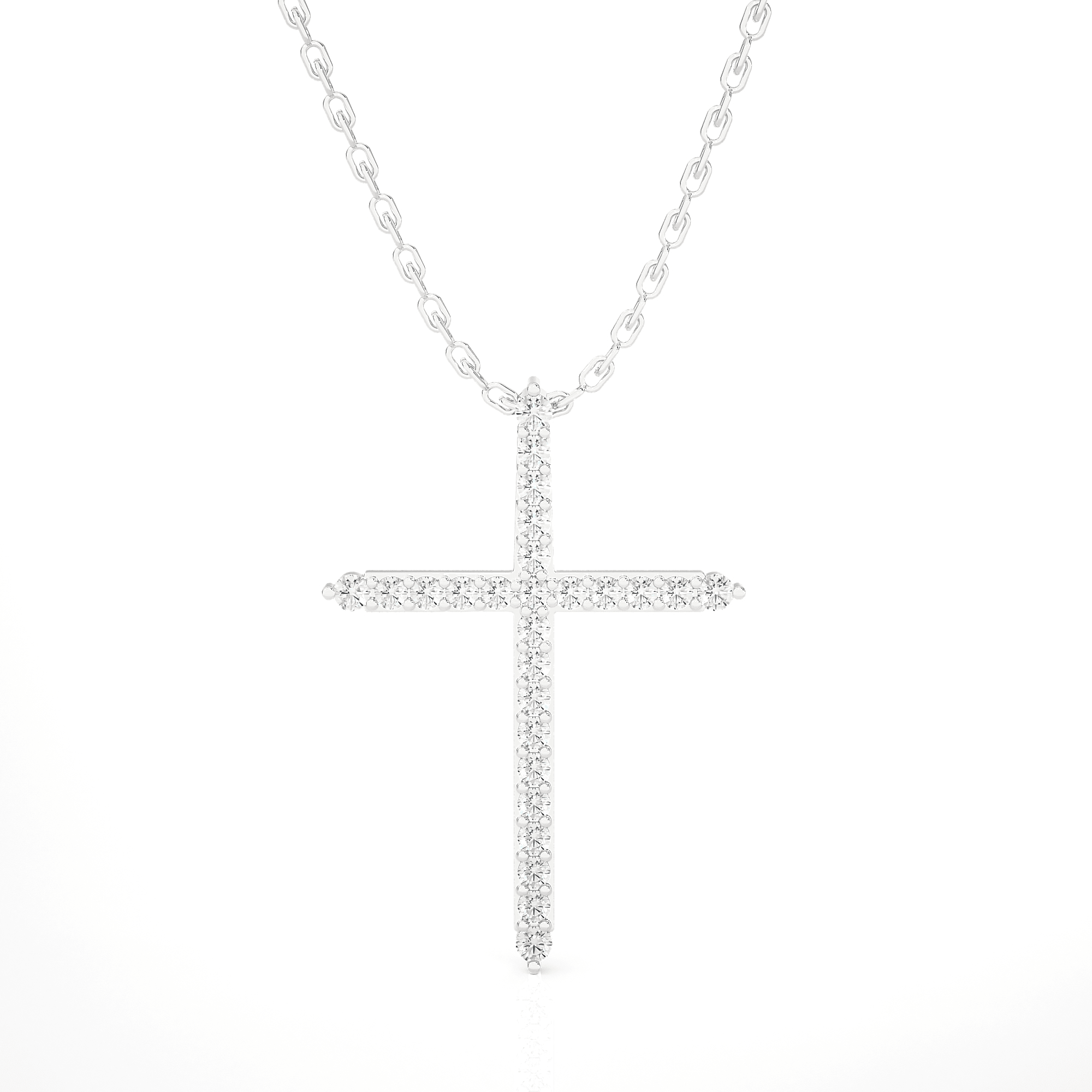 1/2  ctw Round Lab Grown Diamond Cross Pendant