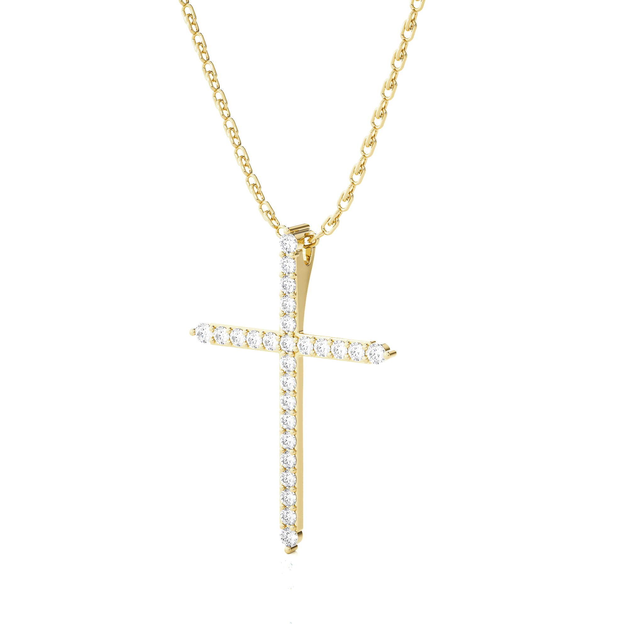 1/2  ctw Round Lab Grown Diamond Cross Pendant