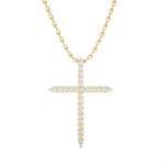 1/2  ctw Round Lab Grown Diamond Cross Pendant
