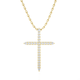 1/2  ctw Round Lab Grown Diamond Cross Pendant