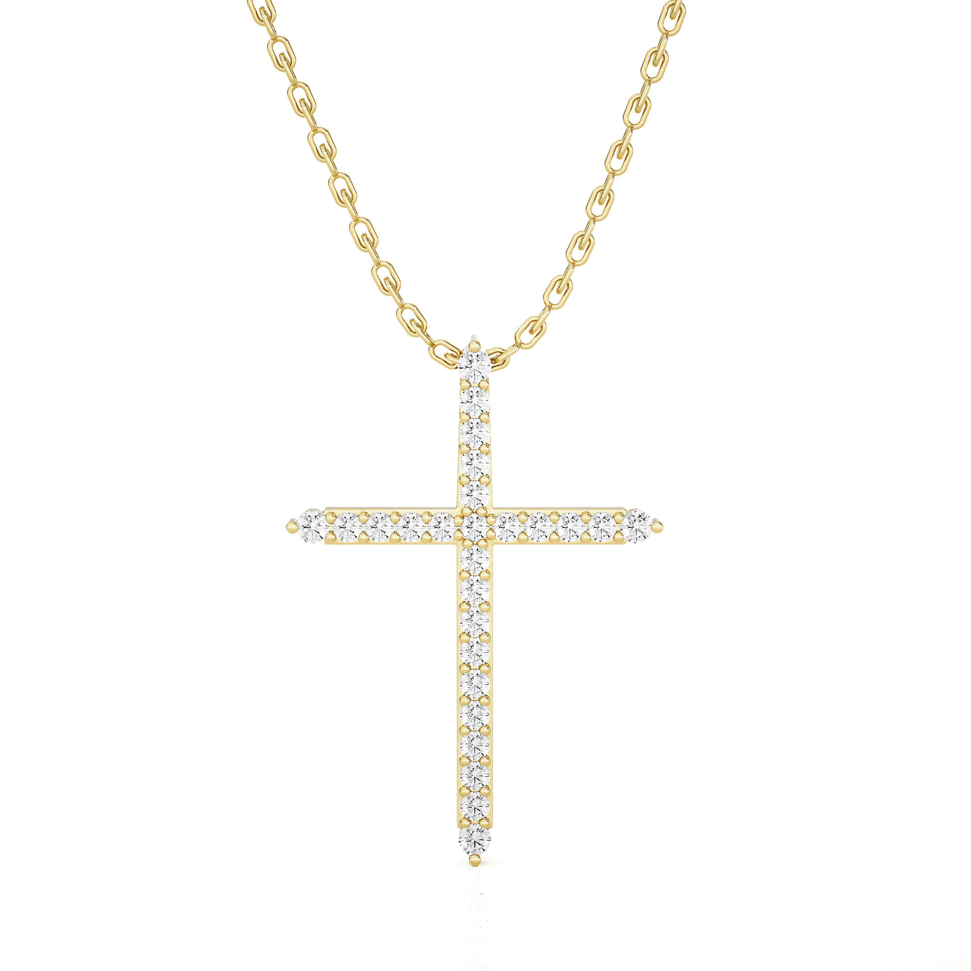 1/2  ctw Round Lab Grown Diamond Cross Pendant