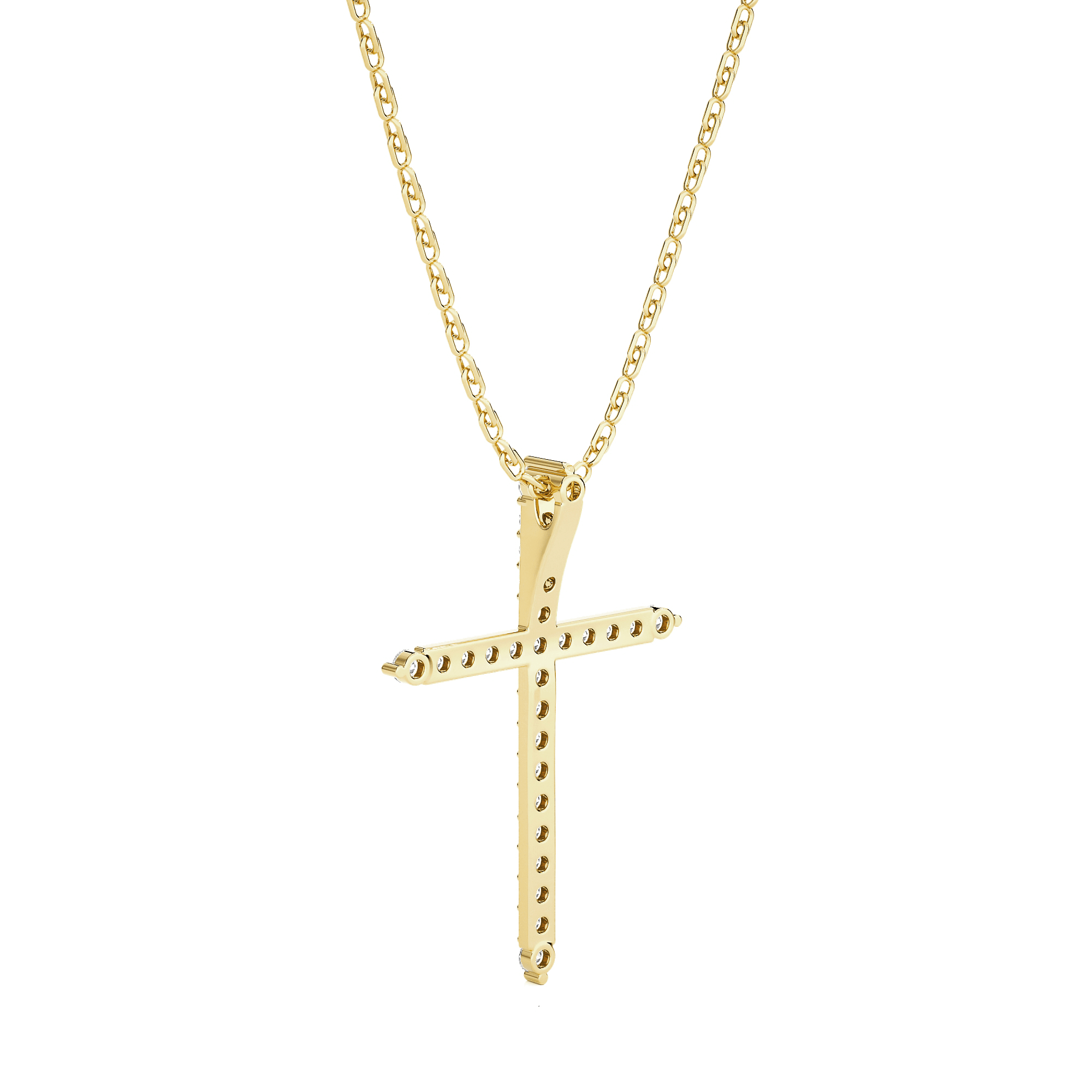 1/2  ctw Round Lab Grown Diamond Cross Pendant