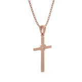 1/20  ctw Round Lab Grown Diamond Cross Pendant