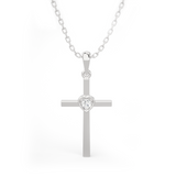 1/20  ctw Round Lab Grown Diamond Cross Pendant