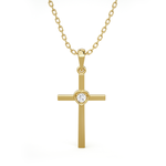 1/20  ctw Round Lab Grown Diamond Cross Pendant