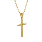 1/20  ctw Round Lab Grown Diamond Cross Pendant