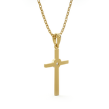 1/20  ctw Round Lab Grown Diamond Cross Pendant