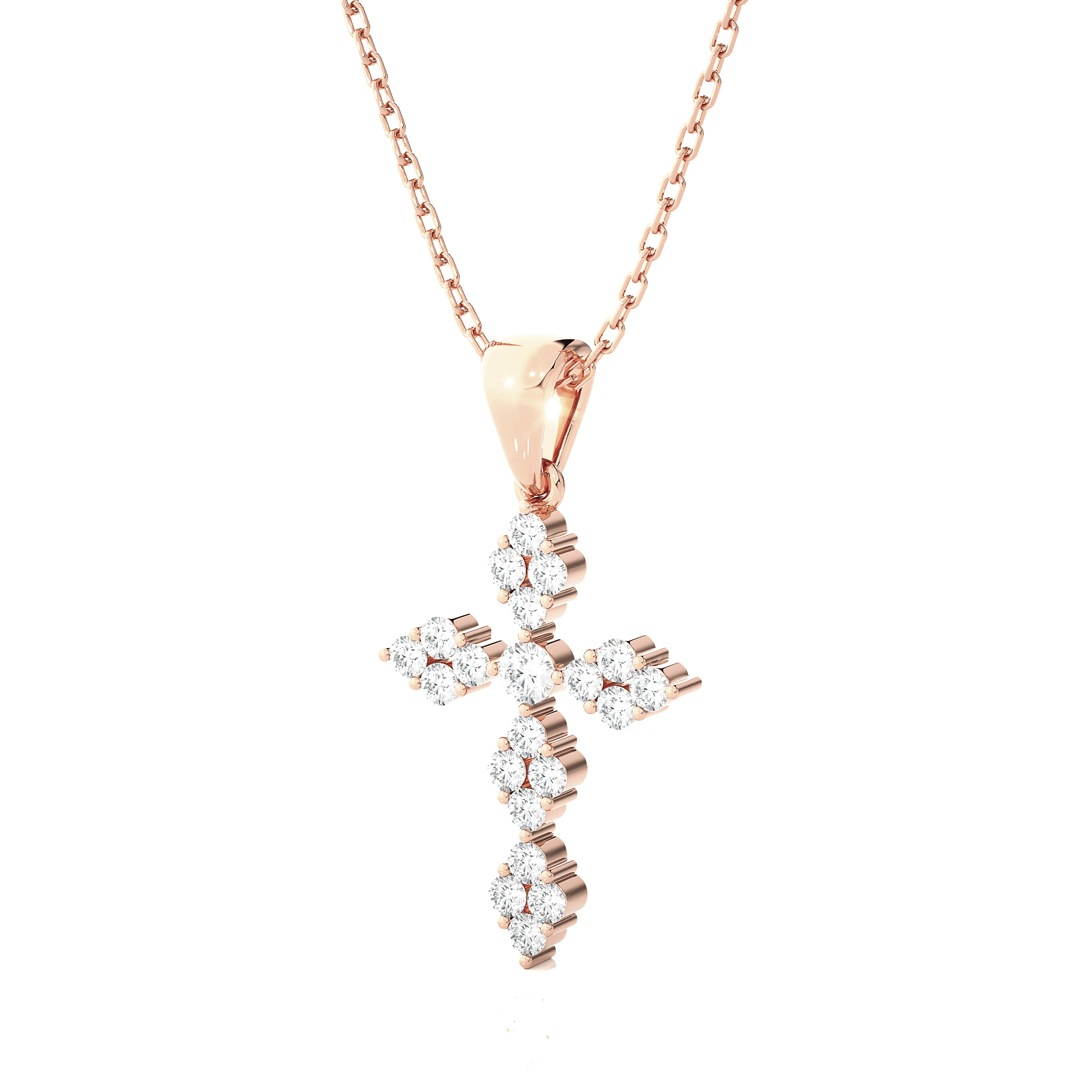 1/3  ctw Round Lab Grown Diamond Cross Pendant