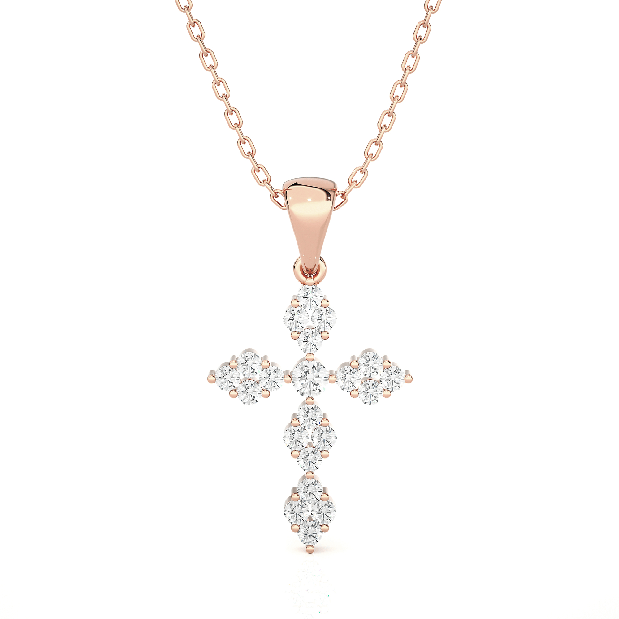 1/3  ctw Round Lab Grown Diamond Cross Pendant