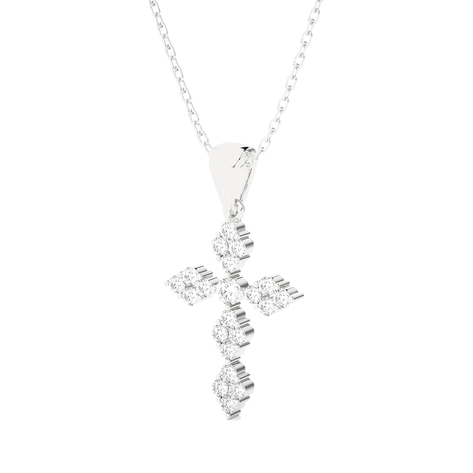 1/3  ctw Round Lab Grown Diamond Cross Pendant