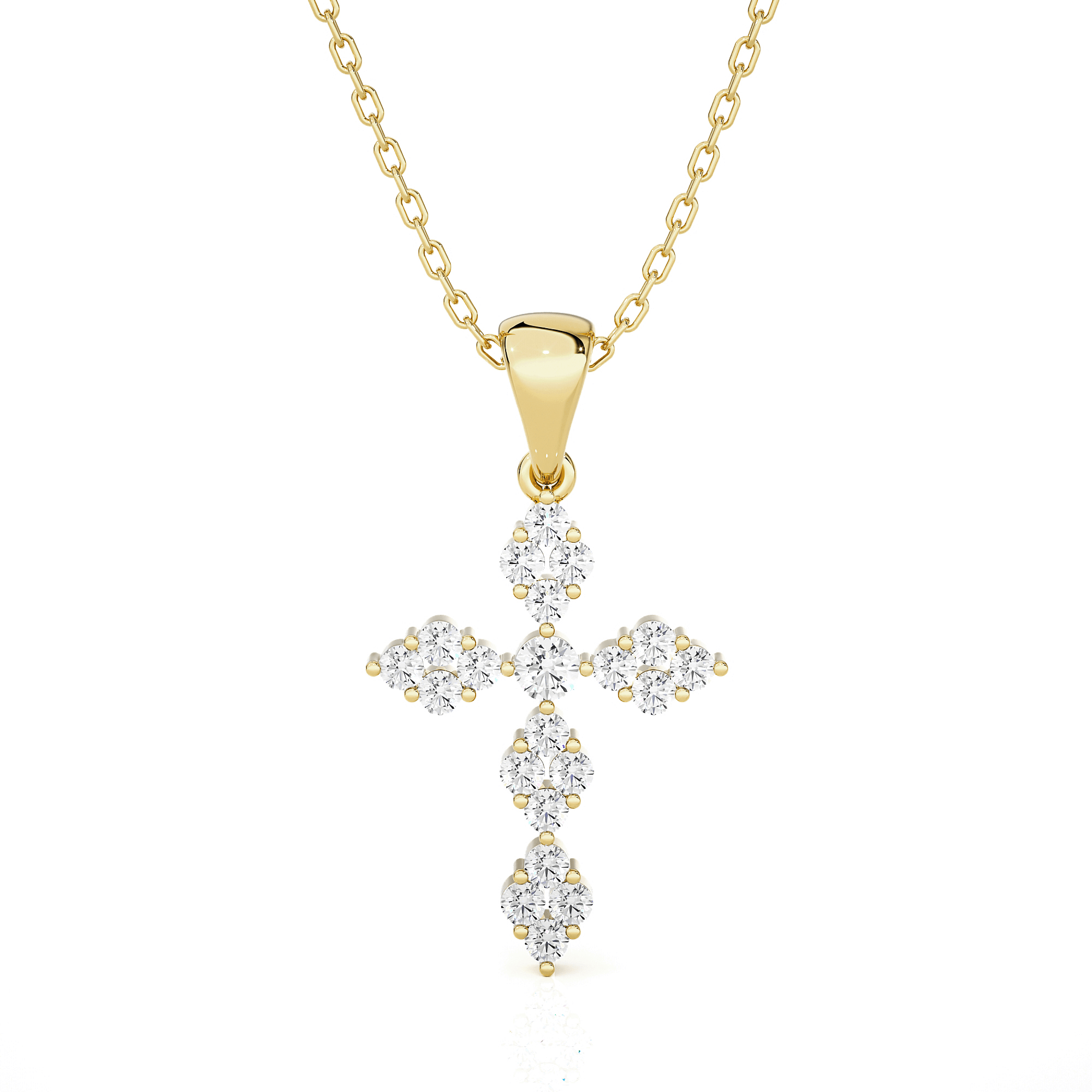 1/3  ctw Round Lab Grown Diamond Cross Pendant