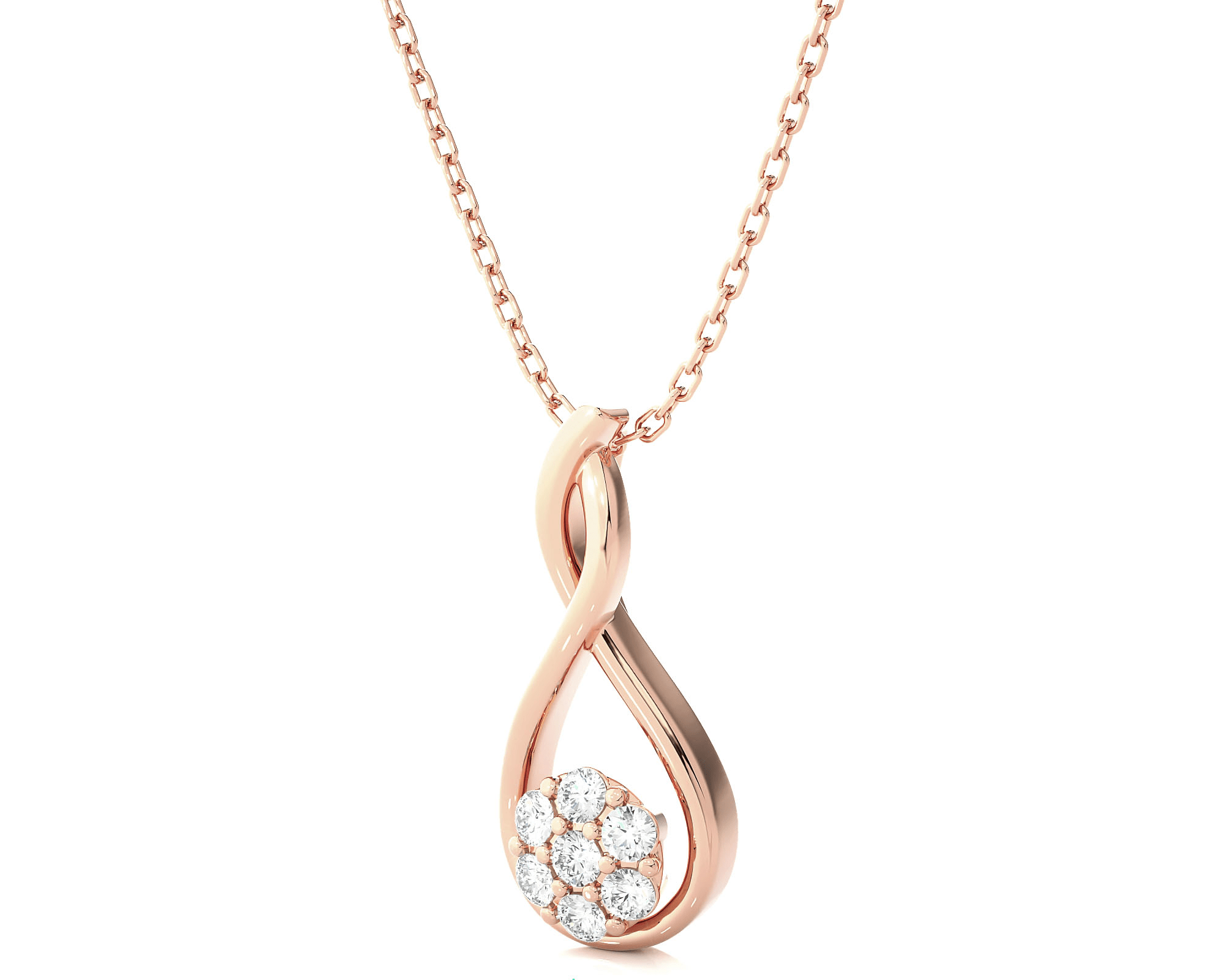 1/8  ctw Round Lab Grown Diamond Fashion Pendant