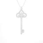 1/2  ctw Round Lab Grown Diamond Key Pendant
