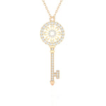 5/8 ctw Round Lab Grown Diamond Key Pendant