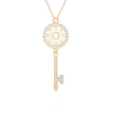 5/8 ctw Round Lab Grown Diamond Key Pendant