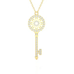 5/8 ctw Round Lab Grown Diamond Key Pendant