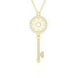 5/8 ctw Round Lab Grown Diamond Key Pendant