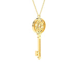 5/8 ctw Round Lab Grown Diamond Key Pendant