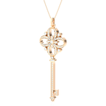 3/4  ctw Round Lab Grown Diamond Key Pendant
