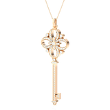 3/4  ctw Round Lab Grown Diamond Key Pendant