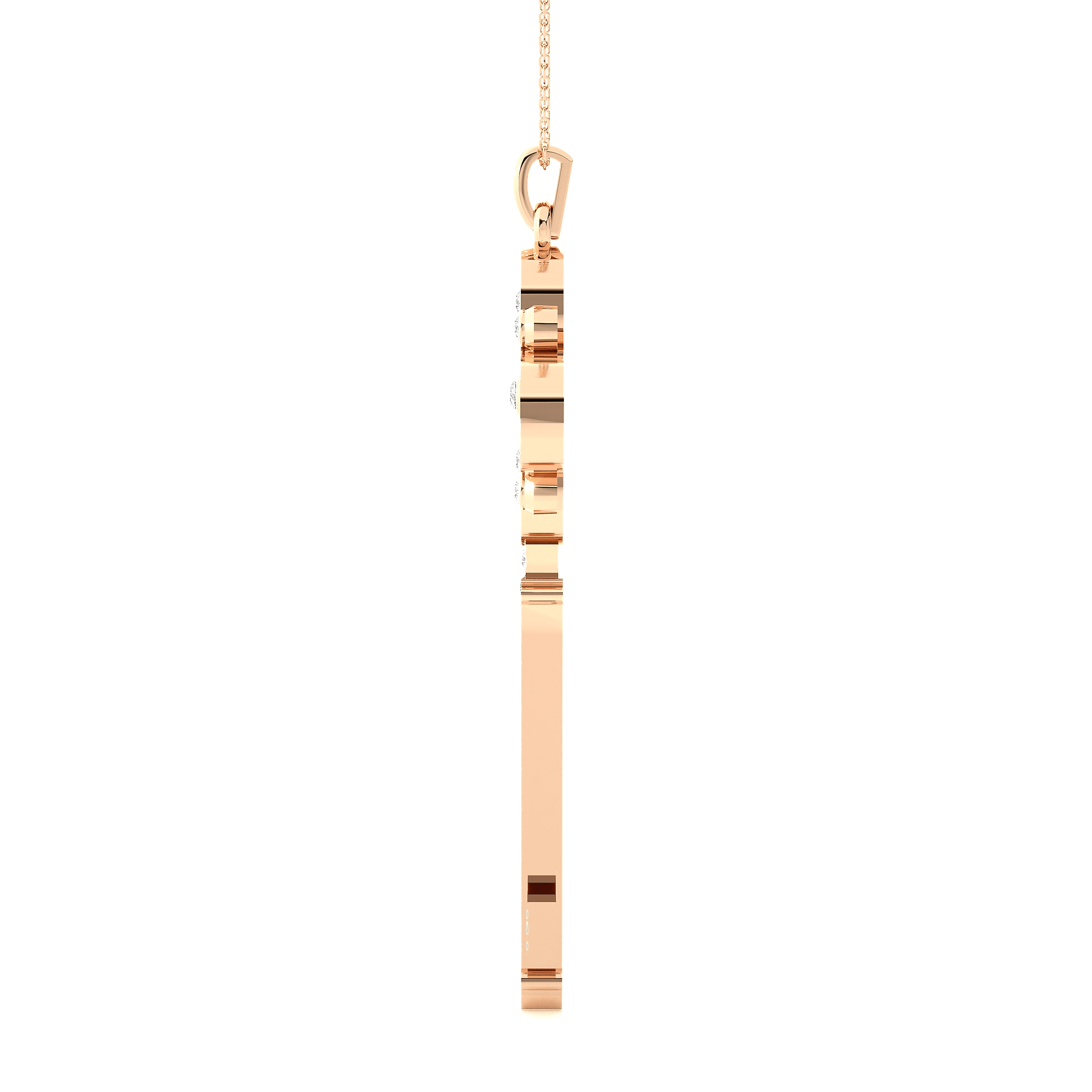 3/4  ctw Round Lab Grown Diamond Key Pendant