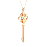 3/4  ctw Round Lab Grown Diamond Key Pendant