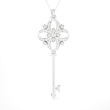 3/4  ctw Round Lab Grown Diamond Key Pendant