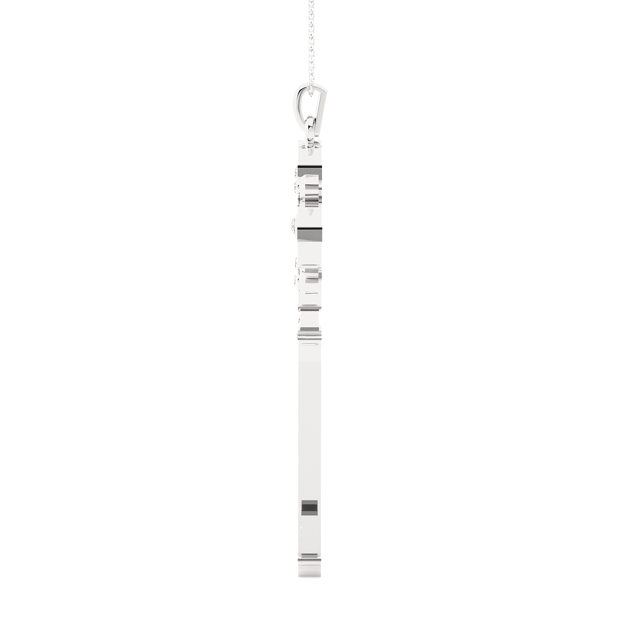 3/4  ctw Round Lab Grown Diamond Key Pendant