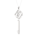 3/4  ctw Round Lab Grown Diamond Key Pendant