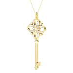 3/4  ctw Round Lab Grown Diamond Key Pendant