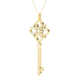 3/4  ctw Round Lab Grown Diamond Key Pendant