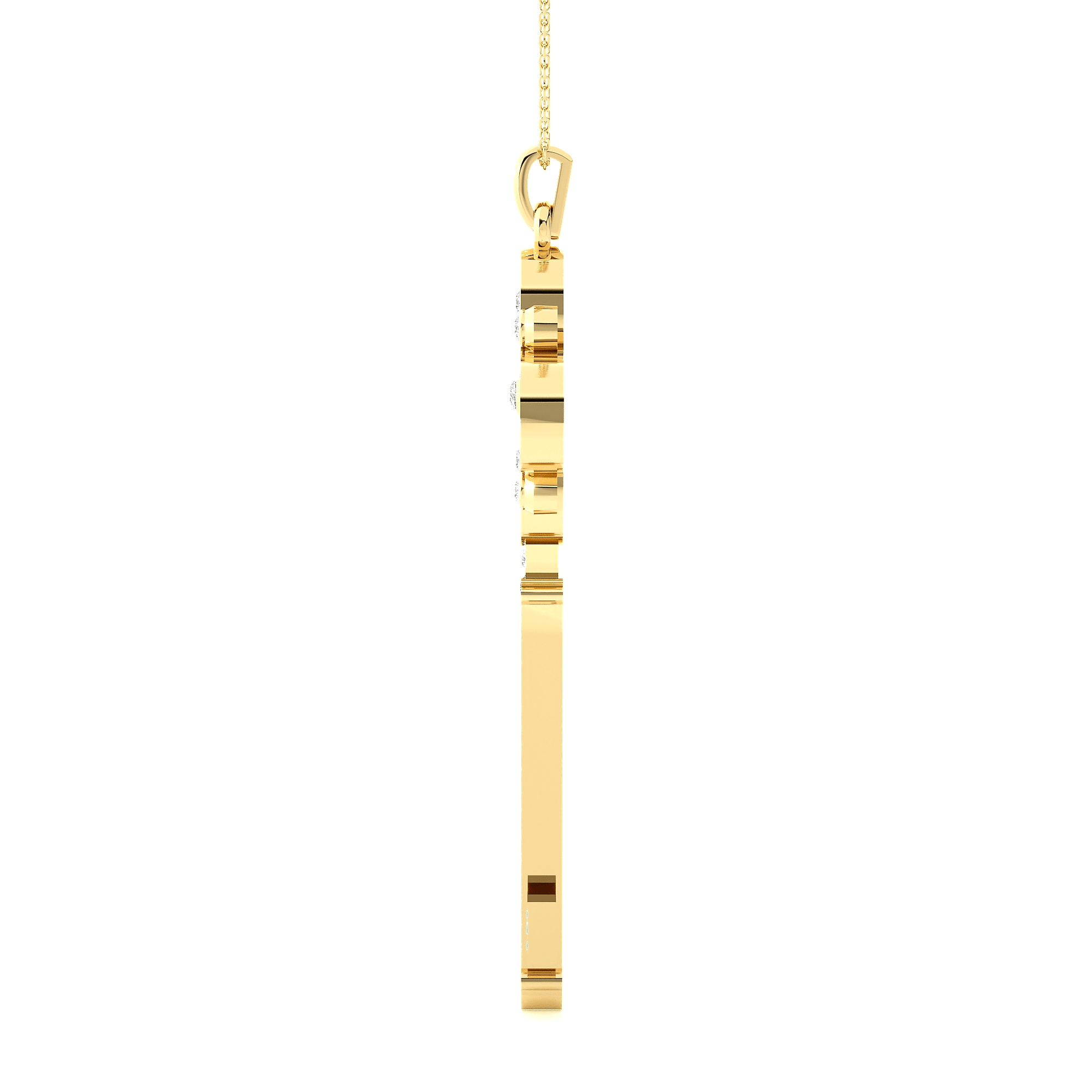3/4  ctw Round Lab Grown Diamond Key Pendant