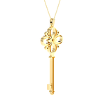 3/4  ctw Round Lab Grown Diamond Key Pendant