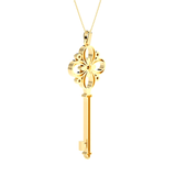 3/4  ctw Round Lab Grown Diamond Key Pendant