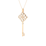 3/8  ctw Round Lab Grown Diamond Key Pendant