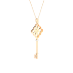 3/8  ctw Round Lab Grown Diamond Key Pendant
