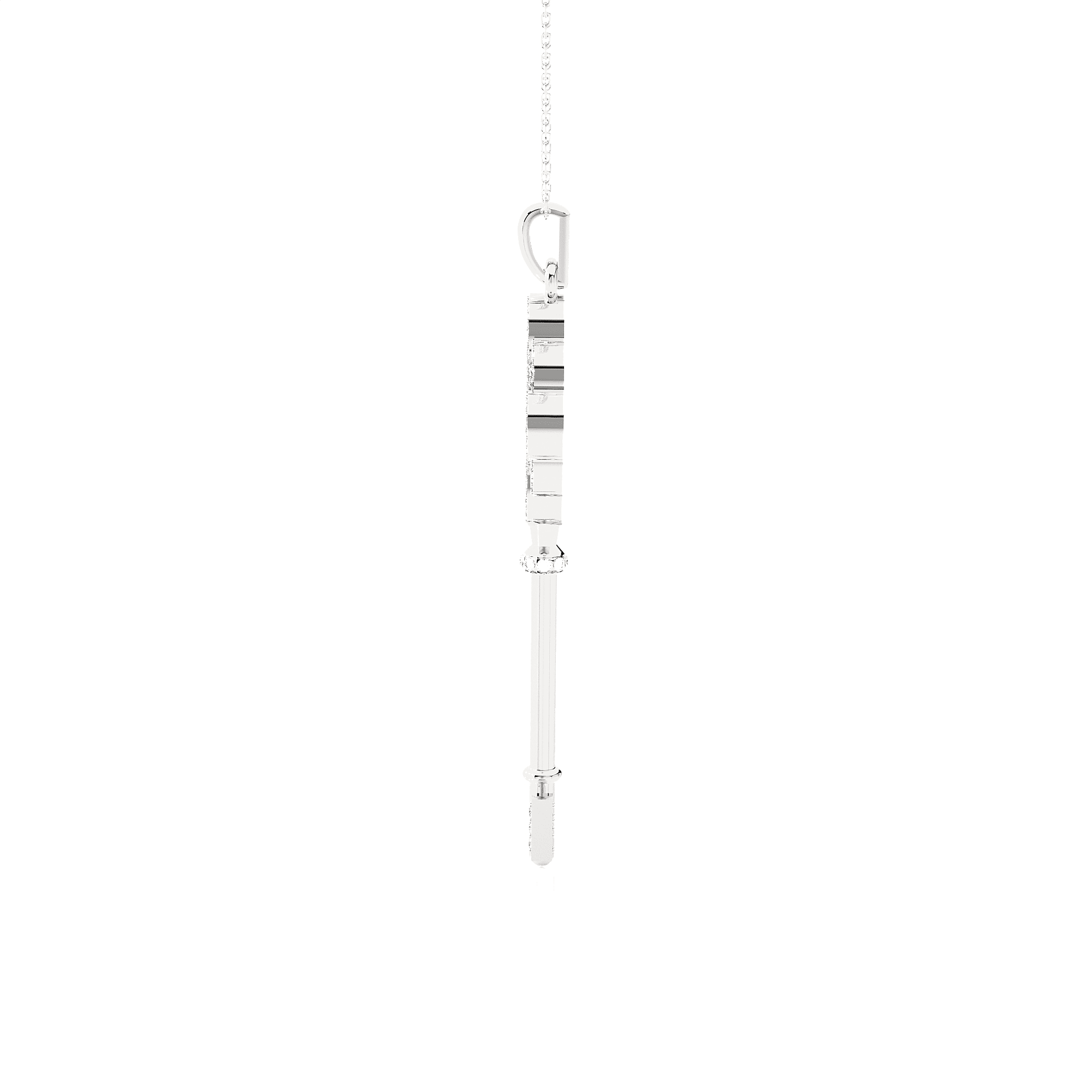 3/8  ctw Round Lab Grown Diamond Key Pendant