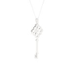 3/8  ctw Round Lab Grown Diamond Key Pendant