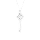 3/8  ctw Round Lab Grown Diamond Key Pendant