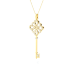 3/8  ctw Round Lab Grown Diamond Key Pendant