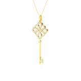 3/8  ctw Round Lab Grown Diamond Key Pendant