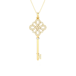 3/8  ctw Round Lab Grown Diamond Key Pendant
