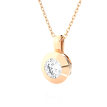 3/8  ctw Round Lab Grown Diamond Solitaire Pendant