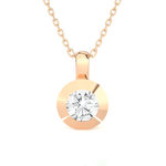 3/8  ctw Round Lab Grown Diamond Solitaire Pendant