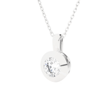 3/8  ctw Round Lab Grown Diamond Solitaire Pendant