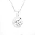 3/8  ctw Round Lab Grown Diamond Solitaire Pendant