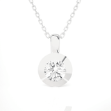 3/8  ctw Round Lab Grown Diamond Solitaire Pendant