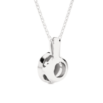 3/8  ctw Round Lab Grown Diamond Solitaire Pendant