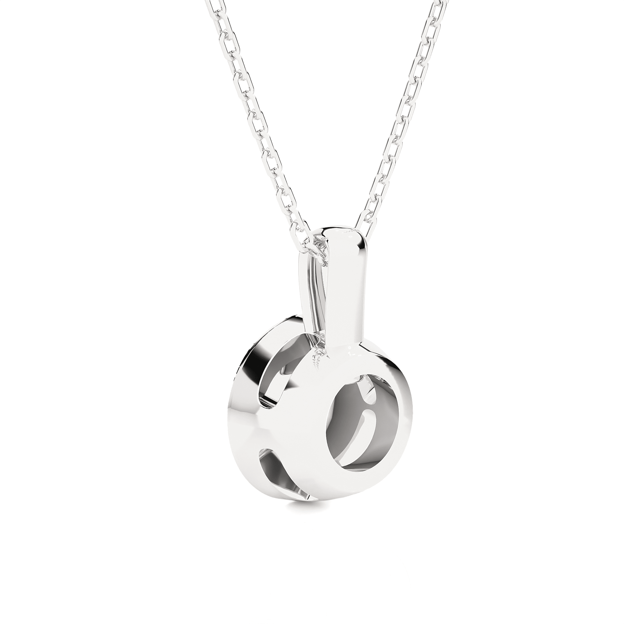 3/8  ctw Round Lab Grown Diamond Solitaire Pendant