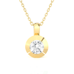 3/8  ctw Round Lab Grown Diamond Solitaire Pendant
